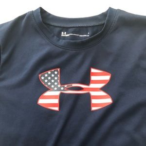 Boys American flag Under Armour t-shirt